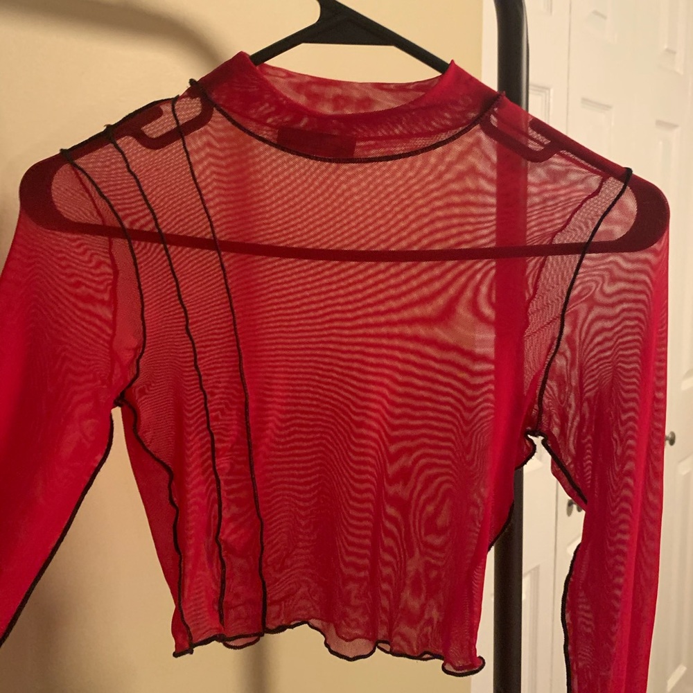 Fashion Nova Mesh Crop top